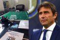 Inter, Conte mostra il suo ufficio: schemi con il Subbuteo
